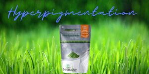 Wheatgrass powder for pigmentation